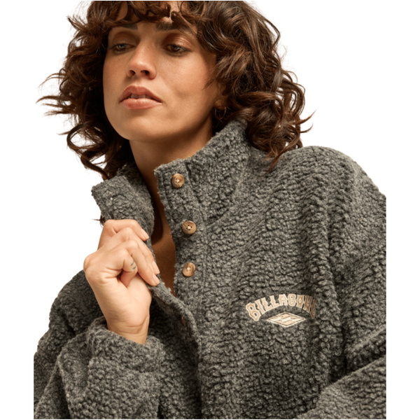 2026 Billabong Womens Run The Road Fleece EBJPF00113 - Off Black